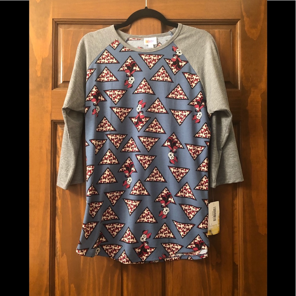 NWT LuLaRoe Randy 3/4 Length Tee - Minnie Mouse